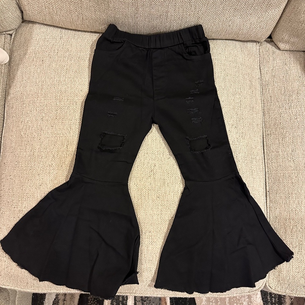 Stylish Black Flared Kids Bottoms